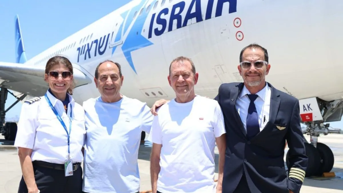 ישראייר: מטוס ה-A330 הראשון בבעלות החברה נחת בישראל