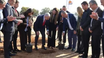טקס הנחת אבן הפינה לפרויקט התשתיות הגדול בתולדות מדינת ישראל.צילום: עמוס לוזון