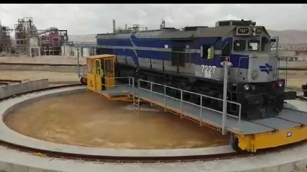 החוגה החדשה במסוף המטענים בצפע. מייעל את עבודת רכבת המטענים 