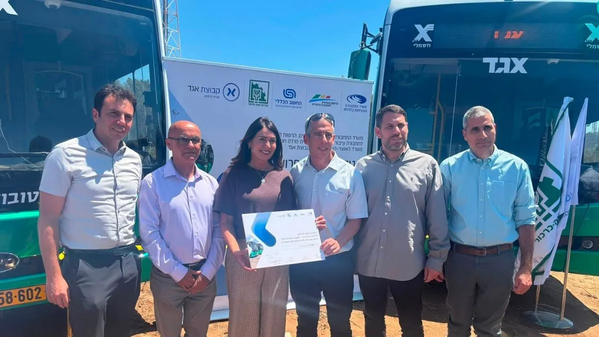 הונחה אבן הפינה לחניון אוטובוסים ירוק בפרדס חנה-כרכור