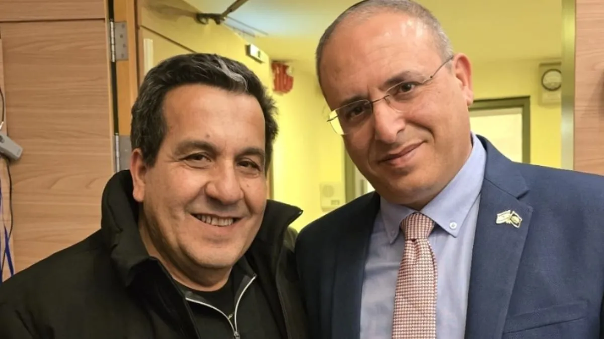 בן הרוש בחברת יו״ר הוועדה ח״כ אליהו רביבו