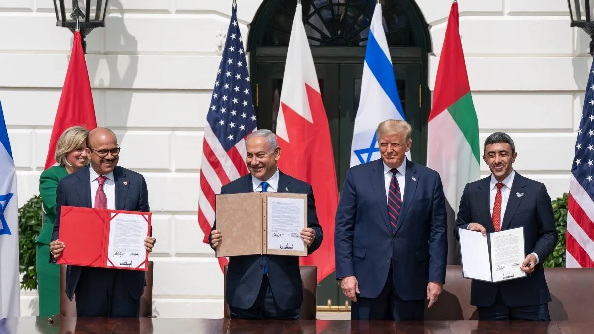 מעמד החתימה על הסכמי אברהם בבית הלבן. לפני חמש שנים