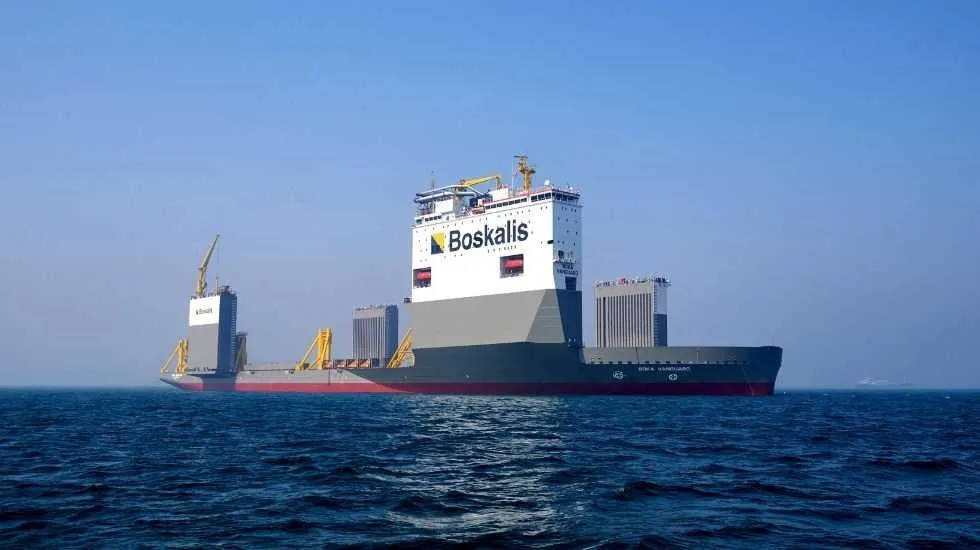 הדמייה של מבצע ההרמה באדיבות חברת BOSKALIS