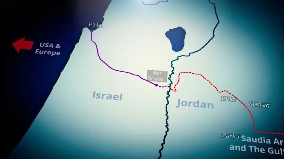 מפה של מסילת הרכבת המוצעת. מתוך סרטון של משרד התחבורה 