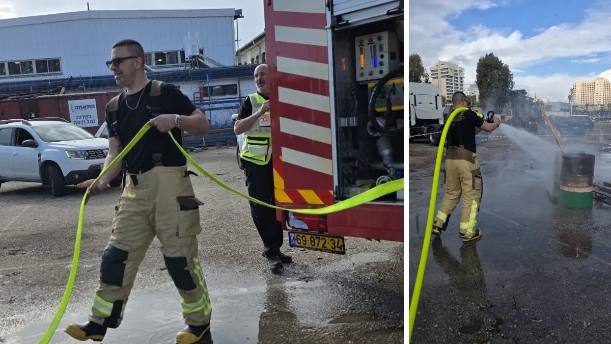 מוכנות בנמל חיפה: תורגל מענה לאירוע דליקה וחומרים מסוכנים בשטח הנמל