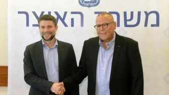 ארנון בר דוד, יו״ר ההסתדרות ושר האוצר סמוטריץ׳. תמונת ארכיון 