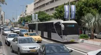 מטרונית בחיפה. הדמייה באדיבות משרד התחבורה 