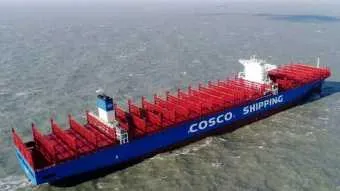 מספנה סינית סיפקה לקוסקו אניית ענק בנפח 20,000 TEU