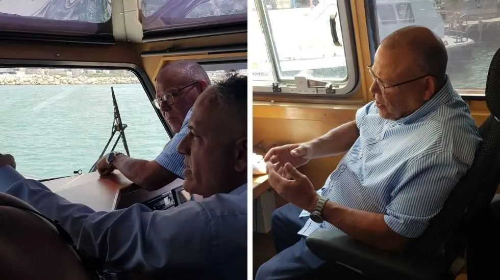 ארנון בר דוד, יו״ר ההסתדרות, בסיור מקצועי בנמל אשדוד 