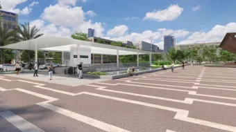 הדמייה של תחנת רכבת בקו הירוק