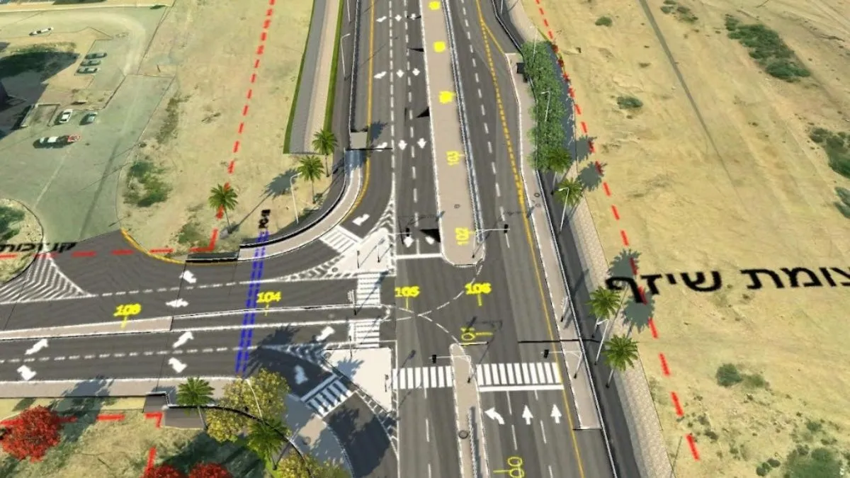 כביש 40. הדמיה באדיבות נתיבי ישראל