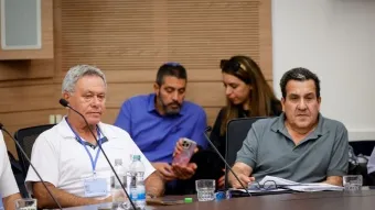 גבי בן הרוש ודוד כוכבא בדיון של הוועדה המיוחדת לעובדים זרים בראשות ח״כ חוה אתי עטייה