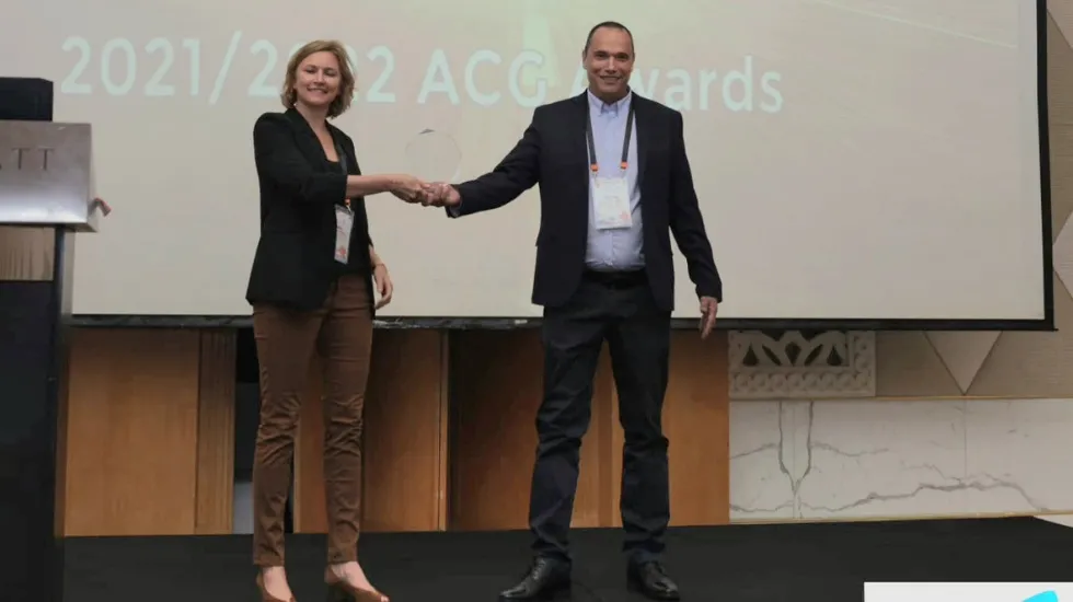 ויקטור גואטה מאלדן קרגו מקבל את הפרס בכנס ACG בדובאי
