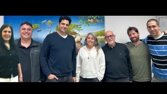 מימין: עומר וגנר (יועמ״ש), עדו ניב (חבר ועד), חיים שטיינברג (היו״ר הנבחר), דליה סימג׳י (חברת ועד), שי פרדו (חבר לשכה), גיל נחמני (חבר ועד), דניס אזולאי (חברת ועד)