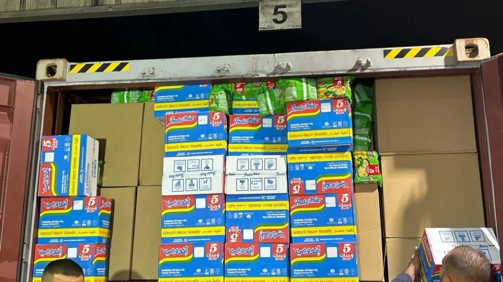 המכולה בה נתפסו הסיגריות המוברחות