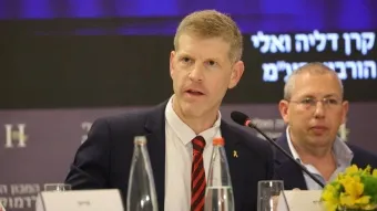 החשב הכללי, רו״ח יהלי רוטנברג, היום בכנס אלי הורוביץ לכלכלה וחברה. צילום: עודד קרני  