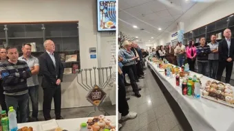 טקס הדלקת נרות חנוכה בנמל אשדוד 
