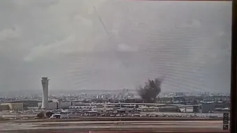 רגע פגיעת הטיל סמוך לנתב״ג 