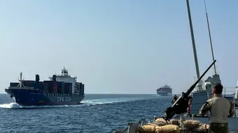 הכוחות הימיים של האיחוד האירופי בפעילות בים האדום. צילום: טוויטר EUNAVFOR ASPIDES