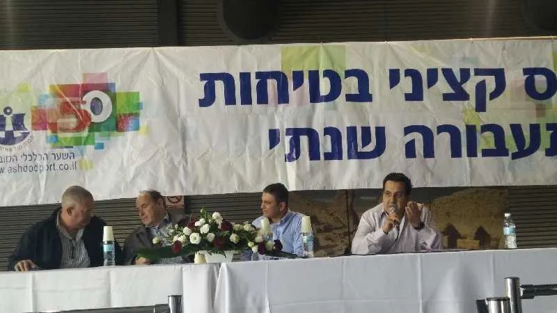 בן הרוש בכנס קציני בטיחות באשדוד אתמול. צילום: יח"צ מועצת המובילים 