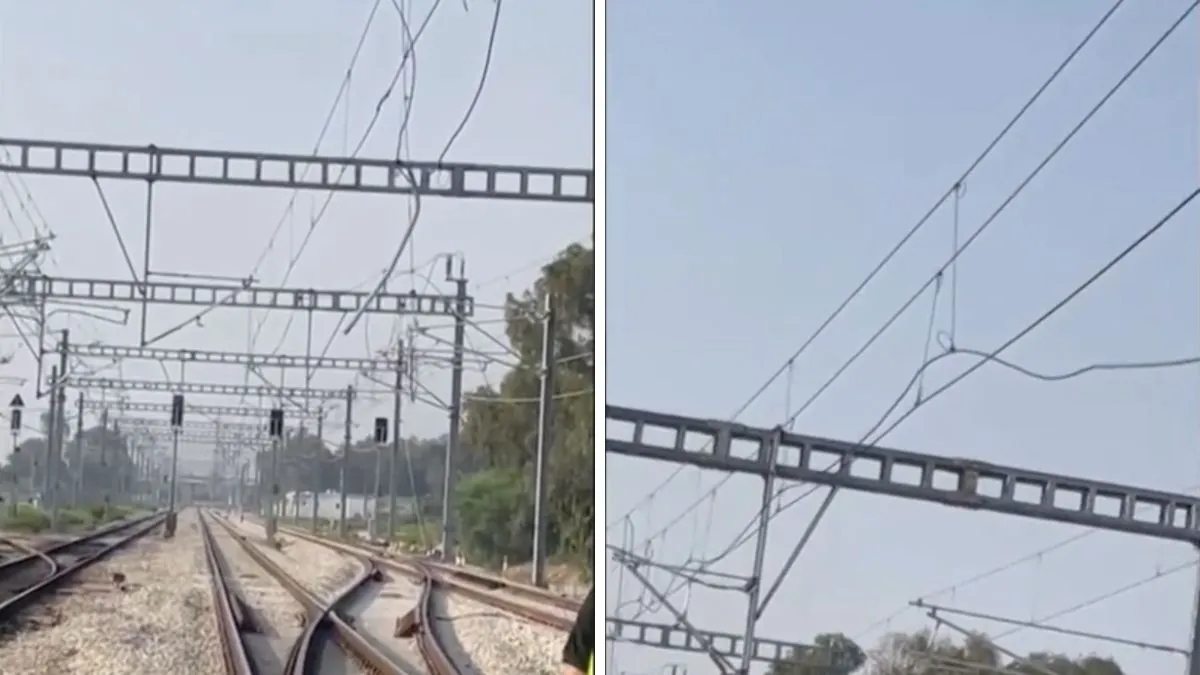 הנזק שנגרם לתשתיות החשמול של הרכבת