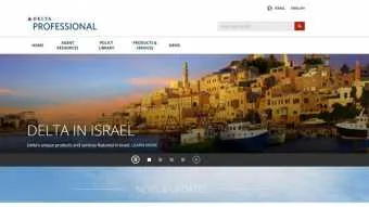 צילום מסך של האתר הייעודי של דלתא איירליינס