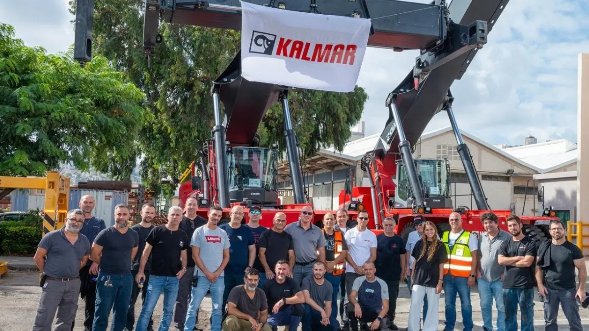 כלים חדשים לשינוע מכולות מתוצרת KALMAR בנמל חיפה 