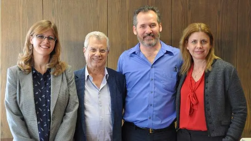 מימין: ענת גבריאלי, טים קלי, שלום זידלר, גליה שגיא