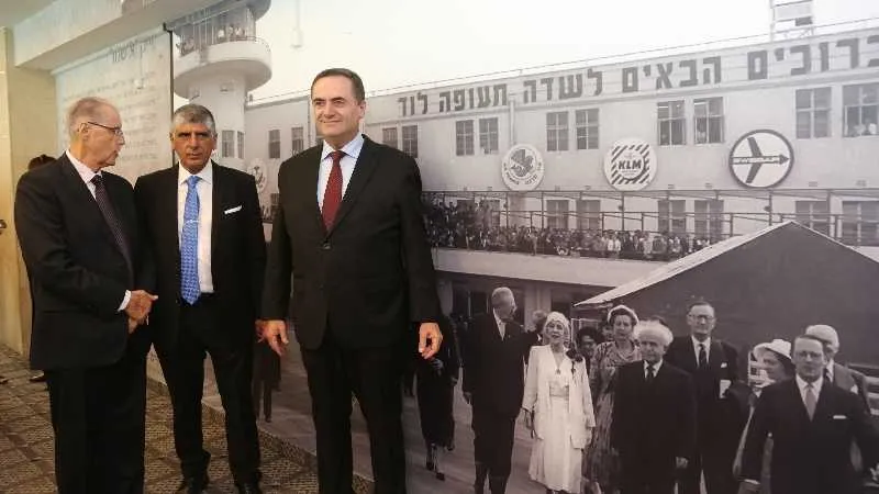 השר ישראל כץ בטקס פתיחת טרמינל 1 בנתב"ג
