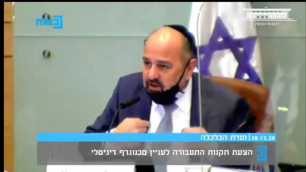יו״ר ועדת הכלכלה של הכנסת, היום בדיון בנושא תקנות הטכוגרף