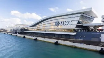 טרמינל הנוסעים של חברת MSC Cruise במיאמי. צילום: MSC Cruise