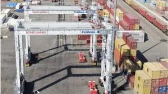 אשדוד טרמינל מקבוצת פרידנזון חנכה שני מנופי RTG