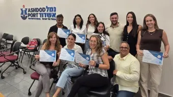 נמל אשדוד: נשיא חברת אוורגרין הגיע לביקור עבודה בנמל
