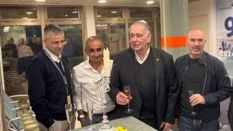 מימין: גונן אוסישקין, יונה יהב, מאיר כהן ושרון קדמי