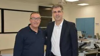 השר אלי כהן וראש עיריית נתיבות יחיאל זוהר