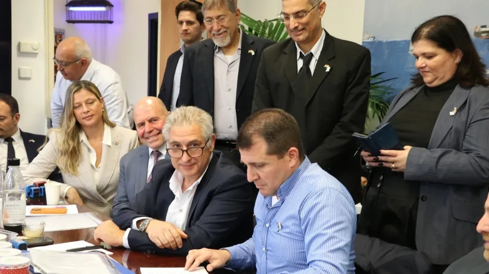 מעמד החתימה במשרד האוצר בחודש ינואר השנה