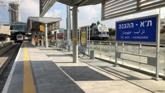 תחנת הרכבת בתל אביב ההגנה. לא תהיינה רכבות בין חיפה ותל אביב למשך שבוע