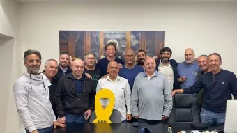 מעמד חתימת ההסכם בתעבורה ימית אשדוד