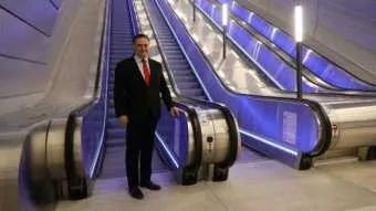 השר ישראל כץ בתחנת הרכבת בירושלים