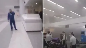עשן בשדה התעופה של ביירות 