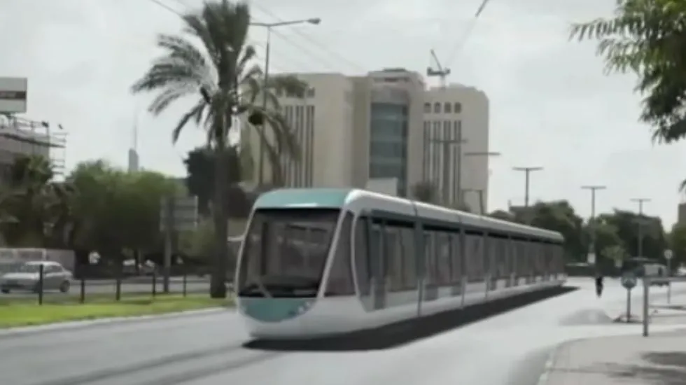 הדמייה של הרכבת הקלה בבאר שבע. באדיבות עיריית באר שבע