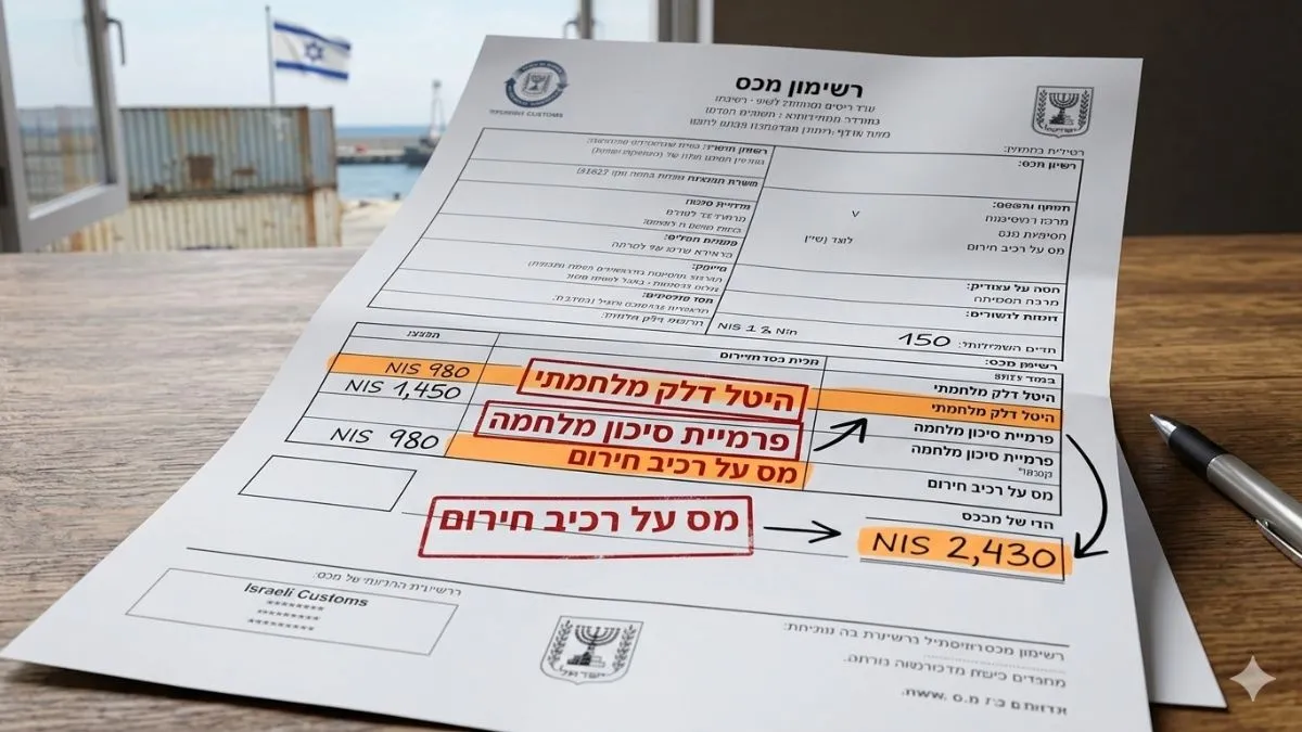 דרישה דחופה למכס: החרגת היטלי הדלק ה״מלחמתיים״ מבסיס חישוב המס