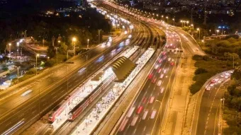 תחנת הרכבת ת״א האוניברסיטה. תתוגבר